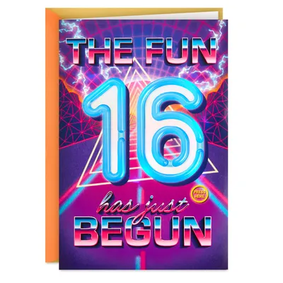 The Fun Has Begun Musical Light-Up 16th Birthday Card for only USD 9.59 | Hallmark