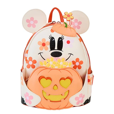 Loungefly Disney Minnie Mouse Floral Ghost Light-Up Glow-in-the-Dark Mini Backpack for only USD 85.00 | Hallmark