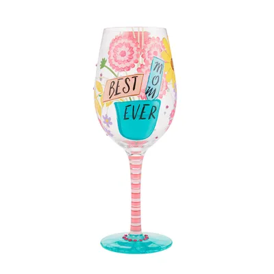 Lolita Best Mom Ever Handpainted Wine Glass, 15 oz. for only USD 29.99 | Hallmark