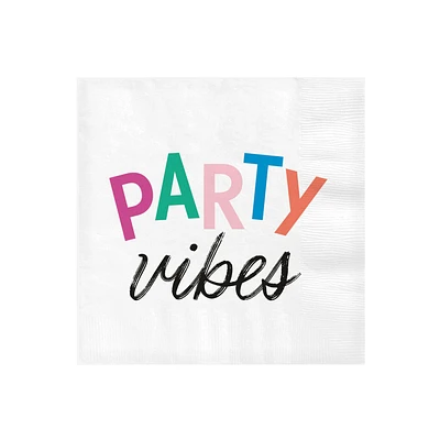 White "Party Vibes" Cocktail Napkins, Set of 16 for only USD 4.49 | Hallmark