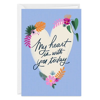 My Heart Is With You Folded Thinking of You Photo Card for only USD 4.99 | Hallmark