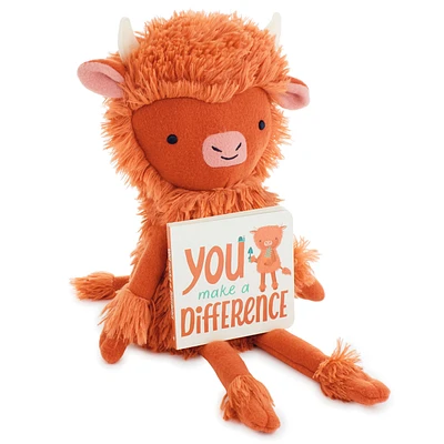MopTops Highland Cow Stuffed Animal With You Make a Difference Board Book for only USD 34.99 | Hallmark