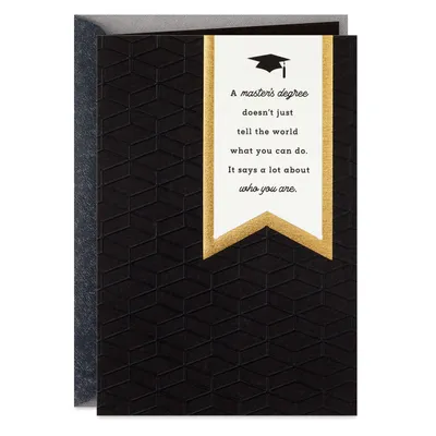 A Master's Degree Says a Lot About You Graduation Card for only USD 4.99 | Hallmark