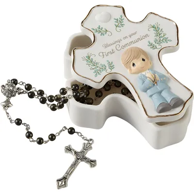 Precious Moments Blessings On Your First Communion Boy Rosary Box With Rosary for only USD 29.99 | Hallmark