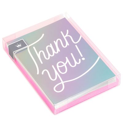 Laser-Foil Blank Thank-You Notes, Pack of 10