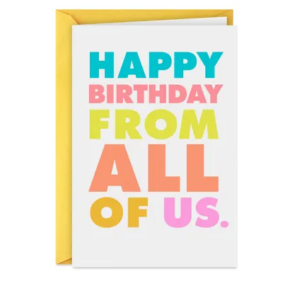 Group Gift Funny Birthday Card From Us for only USD 3.69 | Hallmark