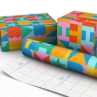 Color Block Birthday Wrapping Paper, 20 sq. ft. for only USD 4.99 | Hallmark
