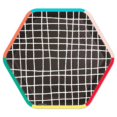 Black Grid Hexagonal Dessert Plates, Set of 8 for only USD 4.99 | Hallmark