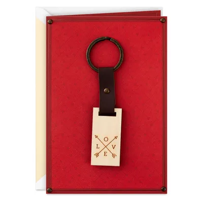 My Love Goes With You Valentine's Day Card With Key Chain for only USD 7.99 | Hallmark