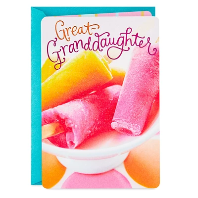 Pink and Orange Popsicles Birthday Card for Great-Granddaughter for only USD 2.99 | Hallmark