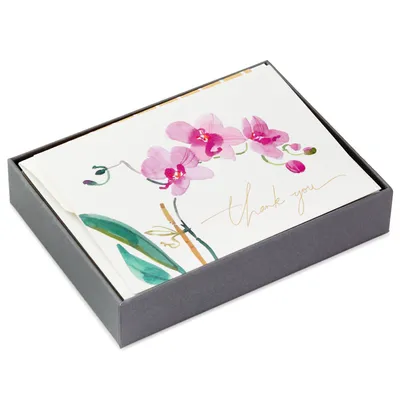 Pink Orchid Blank Thank-You Notes, Box of 10 for only USD 11.99 | Hallmark