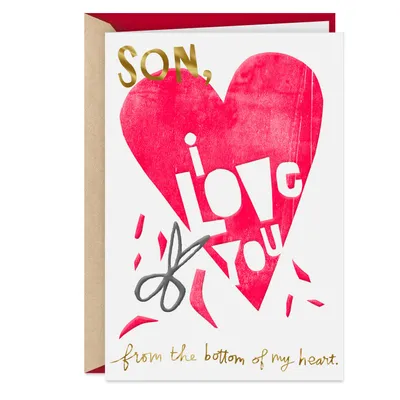 Love You From the Bottom of My Heart Valentine's Day Card for Son for only USD 3.99 | Hallmark