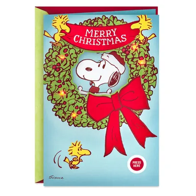 Peanuts® Snoopy Bright and Joyful Musical Christmas Card With Lights for only USD 7.99 | Hallmark