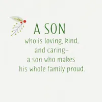 You Make Our Family Proud Christmas Card for Son for only USD 5.99 | Hallmark