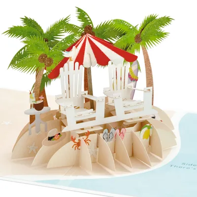 Tropical Beach Scene 3D Pop-Up Anniversary Card for only USD 12.99 | Hallmark