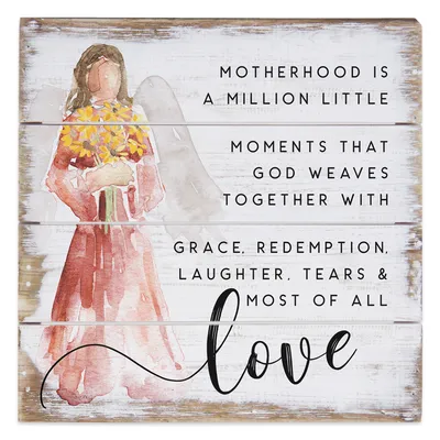 Simply Said Motherhood Quote Petite Pallet Wood Sign, 6x6 for only USD 18.99 | Hallmark