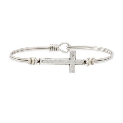 Luca + Danni Cross Silver Bangle Bracelet