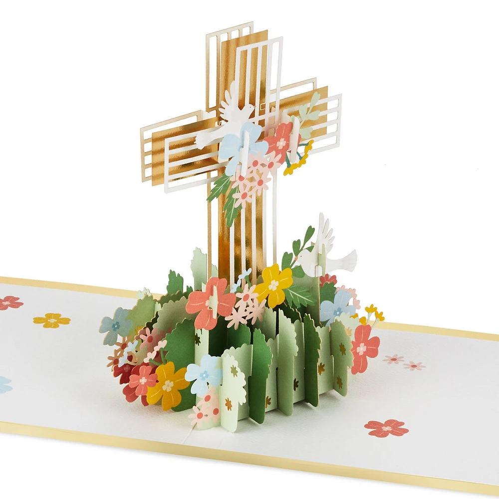 Cross With Flowers Religious Pop-Up Card for only USD 12.99 | Hallmark