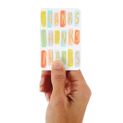 3.25" Mini Gold Letters on Color Blocks Blank Thank-You Card for only USD 1.99 | Hallmark