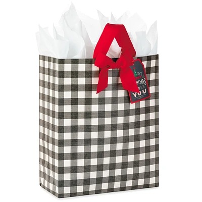 15.5" Buffalo Check Extra-Large Christmas Gift Bag With Tissue Paper for only USD 7.99 | Hallmark