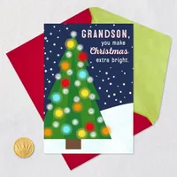 You Make the Holidays Extra Bright Christmas Card for Grandson for only USD 2.99 | Hallmark