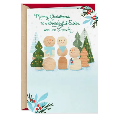 You Make the World Happy Christmas Card for Sister and Her Family for only USD 3.59 | Hallmark