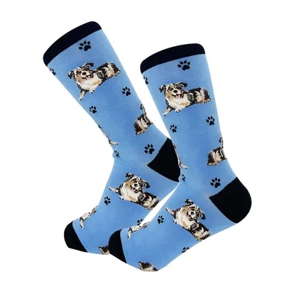 E&S Pets Australian Shepherd Novelty Crew Socks for only USD 11.99 | Hallmark