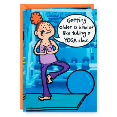Yoga Fart Joke Funny Birthday Card for only USD 4.59 | Hallmark