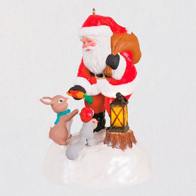 Santa's Forest Friends Ornament With Light and Sound