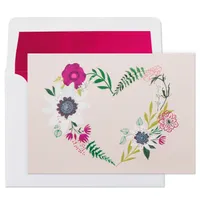 Floral Heart on Pink Blank Note Cards, Box of 10 for only USD 11.99 | Hallmark