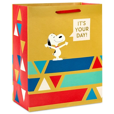 9.6" Peanuts® It's Your Day Medium Gift Bag for only USD 3.99 | Hallmark