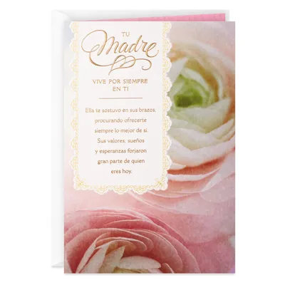 Your Mother Lives On In You Spanish-Language Sympathy Card for only USD 4.99 | Hallmark