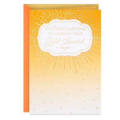 You Did It Scouting Gold Award Congratulations Card