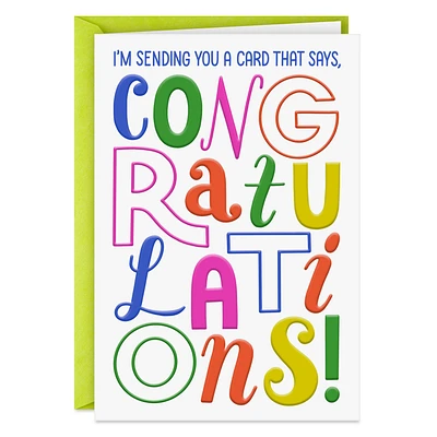 Colorful Congrats Funny Congratulations Card for only USD 4.49 | Hallmark