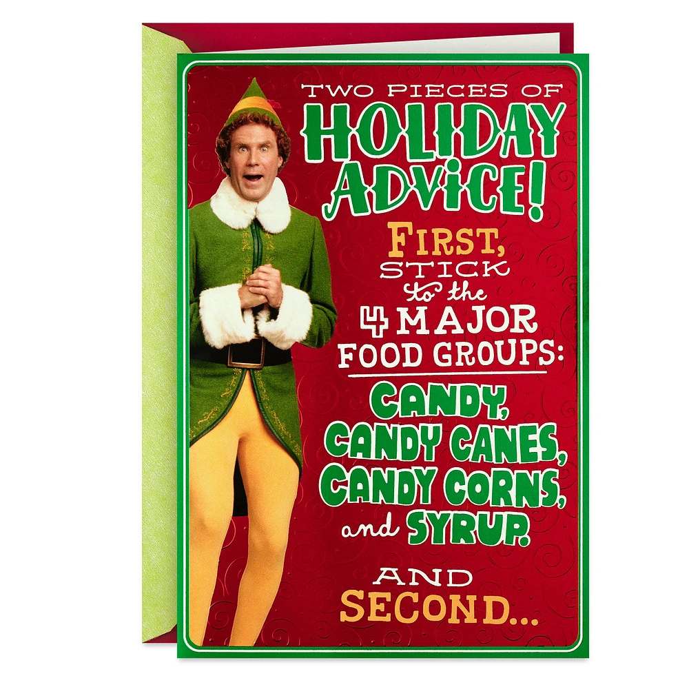 Elf Buddy the Elf™ Holiday Advice Funny Christmas Card for only USD 4.59 | Hallmark