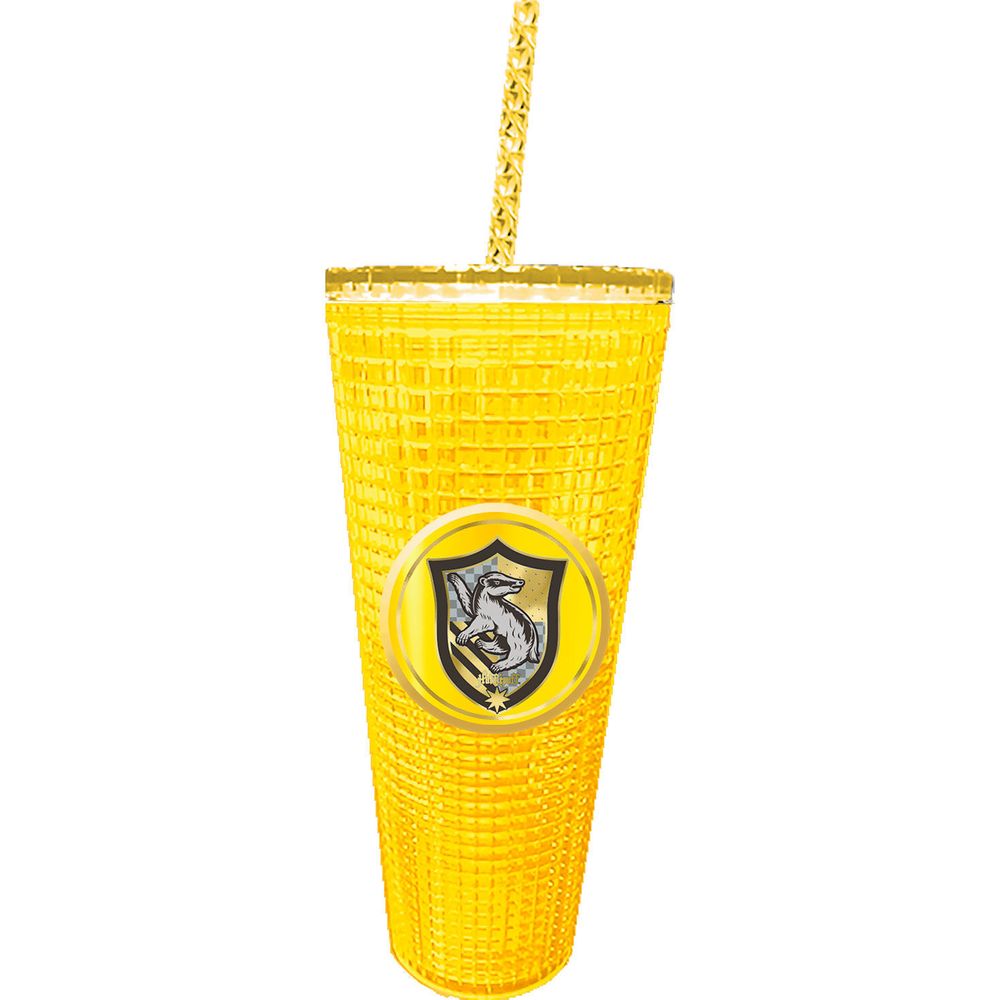 Hallmark Spoontiques Harry Potter Hufflepuff Tumbler With Straw, 20 oz.
