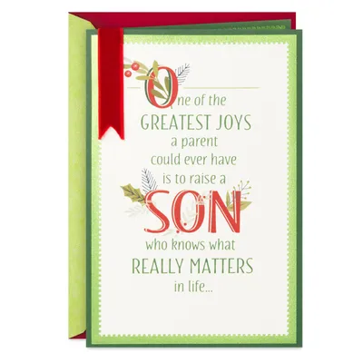 You Make Our Family Proud Christmas Card for Son for only USD 5.99 | Hallmark