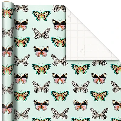 Butterflies on Mint Wrapping Paper, 20 sq. ft. for only USD 4.99 | Hallmark