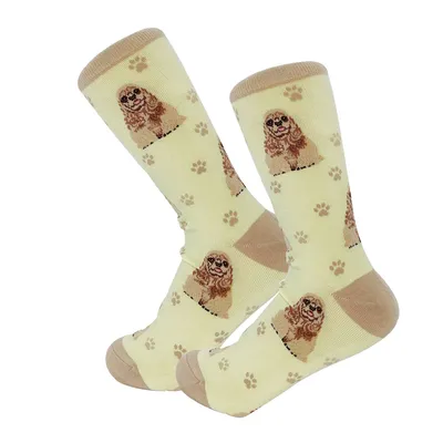 E&S Pets Cocker Spaniel Novelty Crew Socks for only USD 11.99 | Hallmark