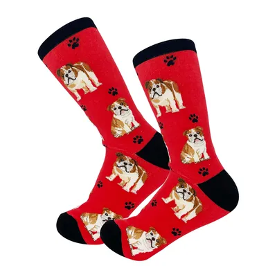 E&S Pets Bulldog Novelty Crew Socks for only USD 11.99 | Hallmark