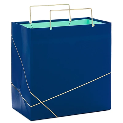 Navy With Gold Medium Square Gift Bag, 7.7" for only USD 5.99 | Hallmark