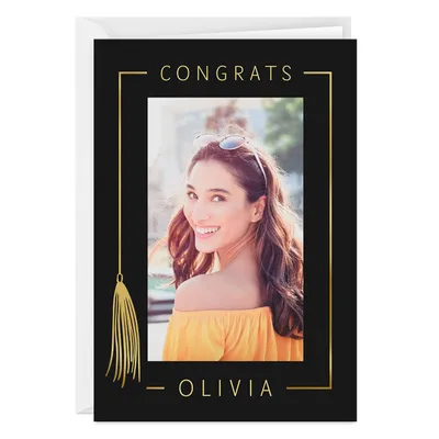 Personalized Gold Tassel Graduation Photo Card for only USD 4.99 | Hallmark