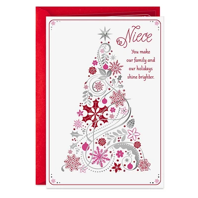 You Make Our Holidays Brighter Christmas Card for Niece for only USD 2.00 | Hallmark