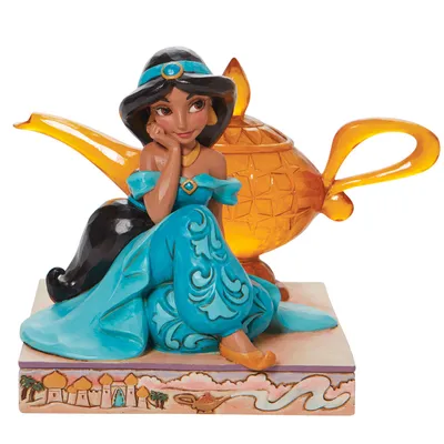 Jim Shore Disney Jasmine and Genie Lamp Figurine, 5.2" for only USD 79.99 | Hallmark