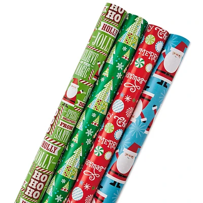 Christmas Cheer 4-Pack Reversible Wrapping Paper Assortment, 150 sq. ft. for only USD 19.99 | Hallmark