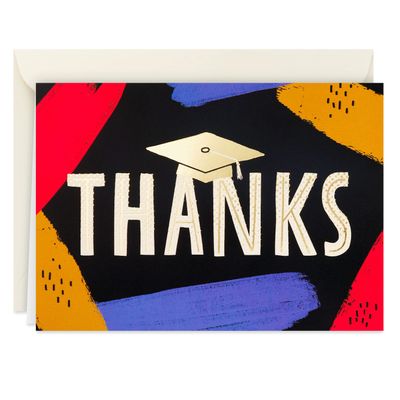 Bold Brushstrokes Blank Graduation Thank-You Notes, Pack of 40