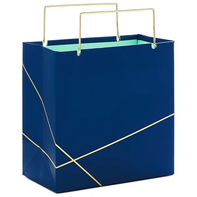Navy With Gold Small Square Gift Bag, 5.5" for only USD 4.99 | Hallmark