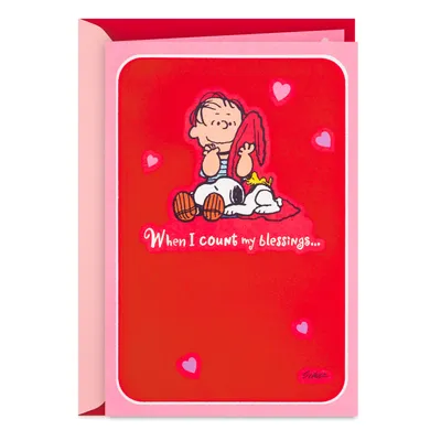 Peanuts® Linus and Snoopy Count My Blessings Valentine's Day Card for only USD 4.29 | Hallmark