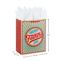13" Happy Father's Day Large Gift Bag With Greeting Card and Tissue Paper for only USD 9.99 | Hallmark