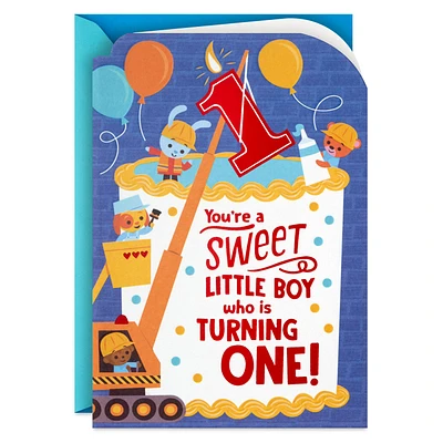 Construction Cake First Birthday Card for Boy for only USD 2.99 | Hallmark